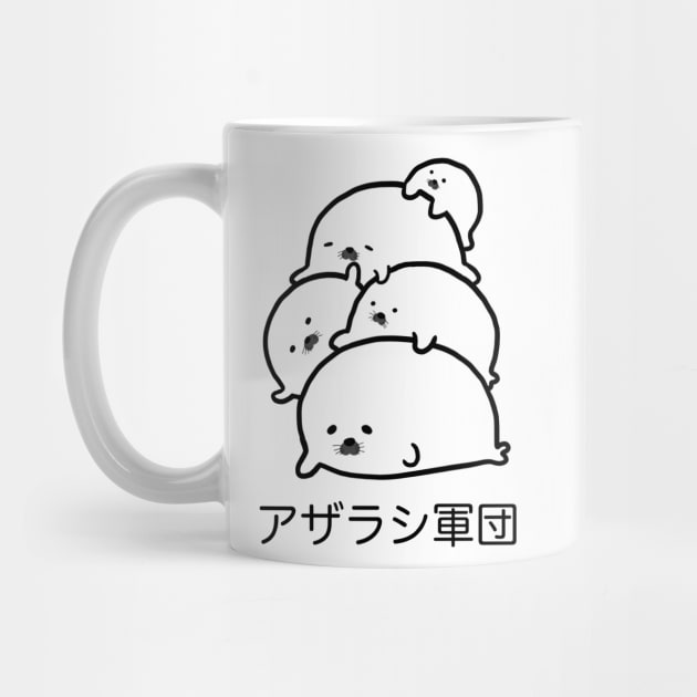 Cute Kawaii Seal Pup Squad Sea Animal Fat Round Baby Seal  Anime Manga Funny Art by Marinaaa010